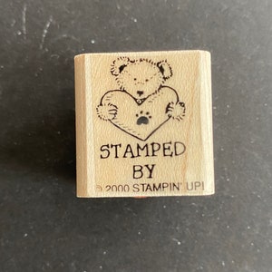 Tampon Stamped By Teddy Bear de Stampin Up, pour la fabrication de cartes, le scrapbooking, les techniques mixtes, la journalisation et plus encore