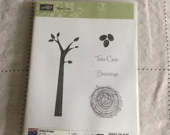 Take Care Stamping Up Stamp set,  birds nest, tree, bird eggs, blessings, sprintime, get well, sympathy, card making