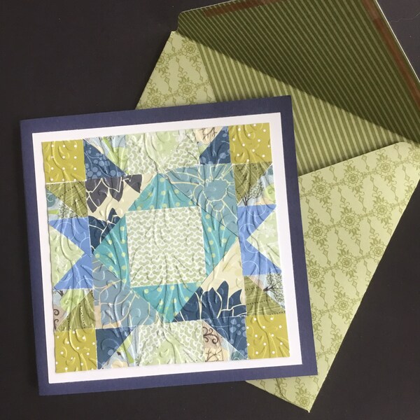 Quilt Greeting Card Etsy