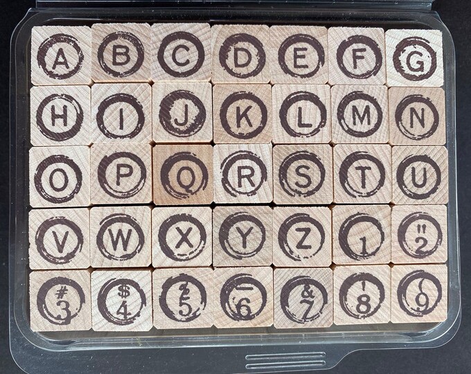 Nostalgiques Typewriter Alphabet Stamp Set by EK Success 36 Etsy