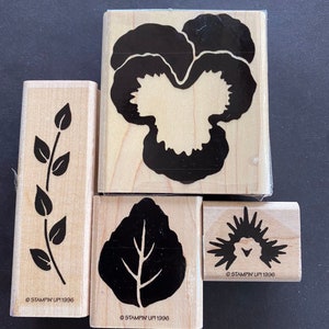Stampin&#39; Up Definitely Decorative Pansy stamp set, retired, for card making and more