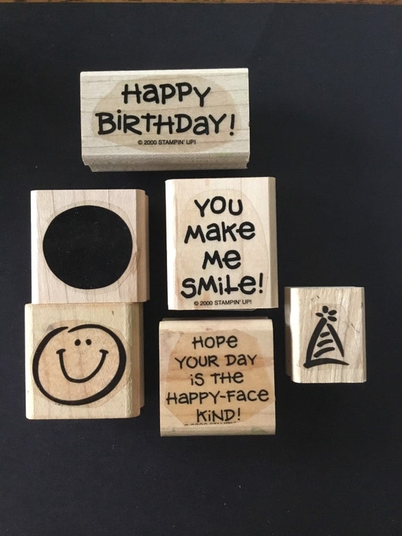 Handmade Stampin/' Up Greeting Card Happy Birthday Let/'s Celebrate So many of my smiles begin with you