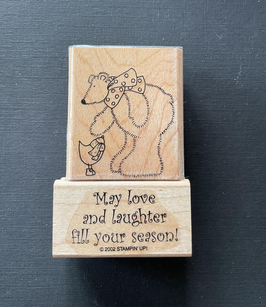 Stampin up Polar Bear and Bird Christmas Stamp, “may Love and Laughter ...