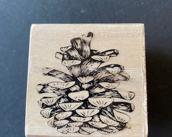 Pinecone, Recollections rubber stamp, Christmas, winter, for gift tags, cardmaking and more