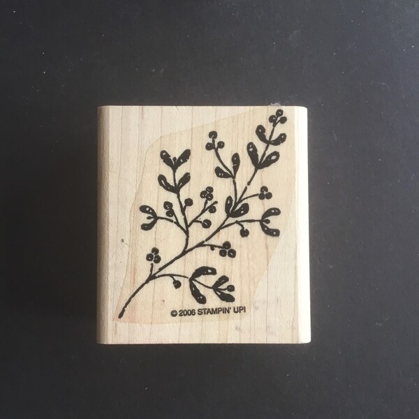 Delicate Leaves Stampin Up stamp, from Peaceful Wishes set for card making, scrapbooking, mixed media, or journaling