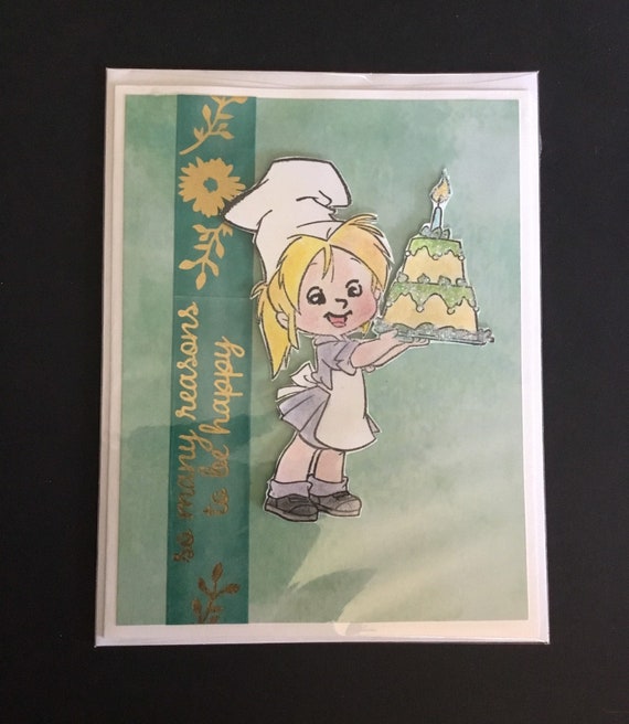 Blank Greeting Card Eclectic Little Girls...