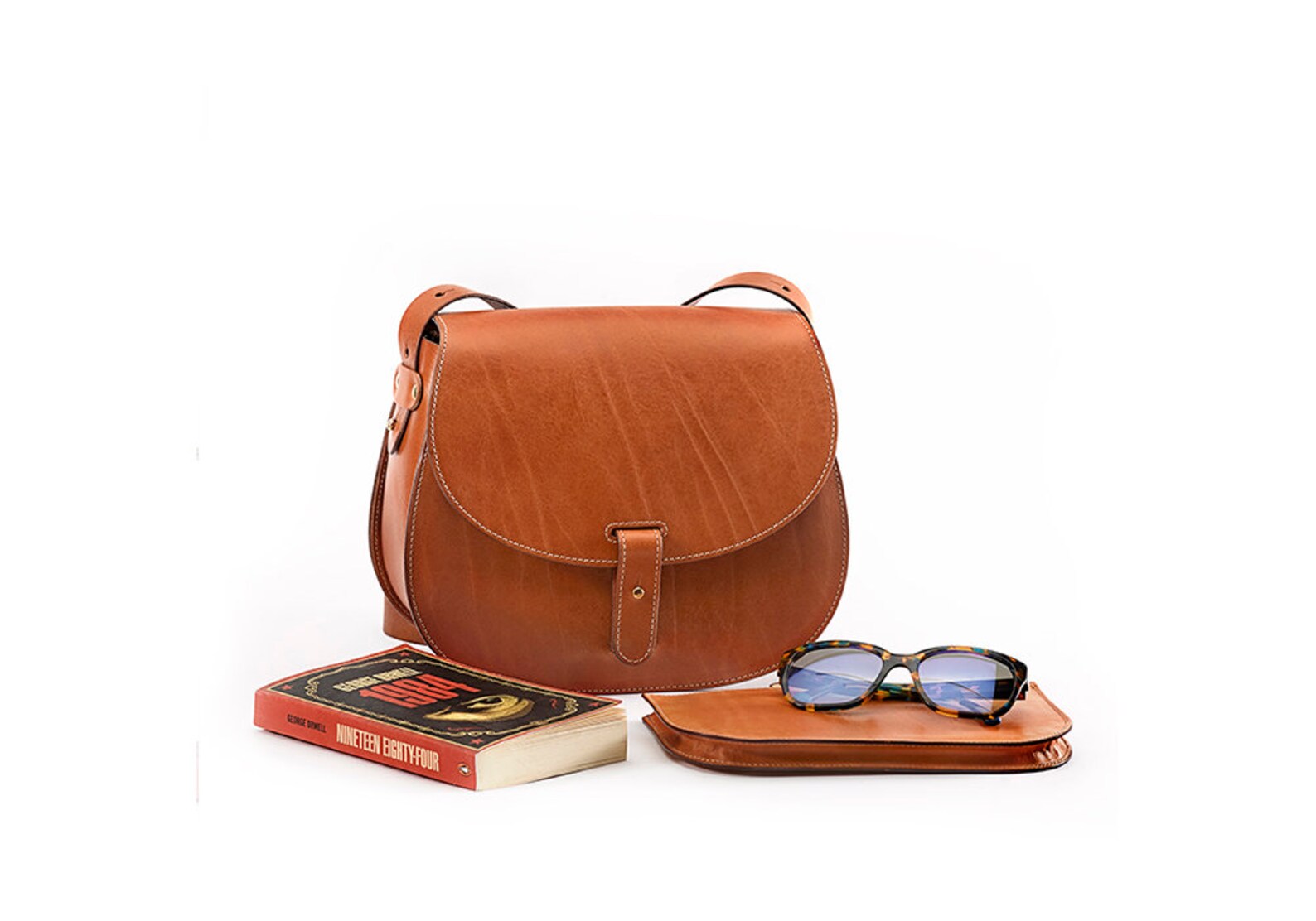 Crossbody Leather Bag Saddle Bag Leather Purse Leather Etsy