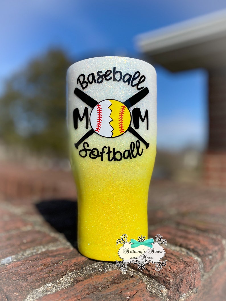 Baseball Softball Mom Tumbler Stainless Steel Tumbler Hand Etsy