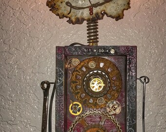 Robot Lamps from A Rusted Hearts Collection