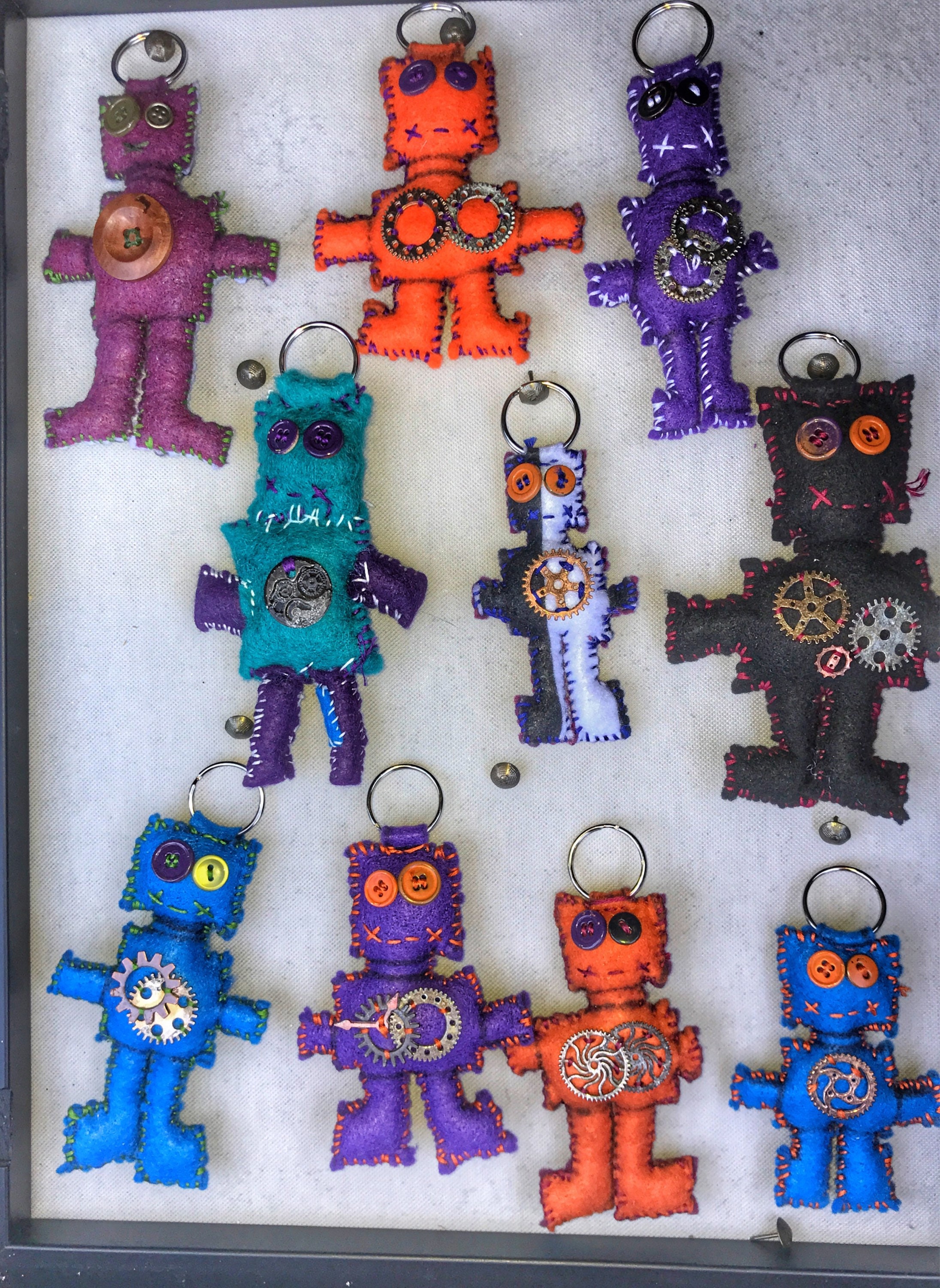 Robot Keychains Etsy