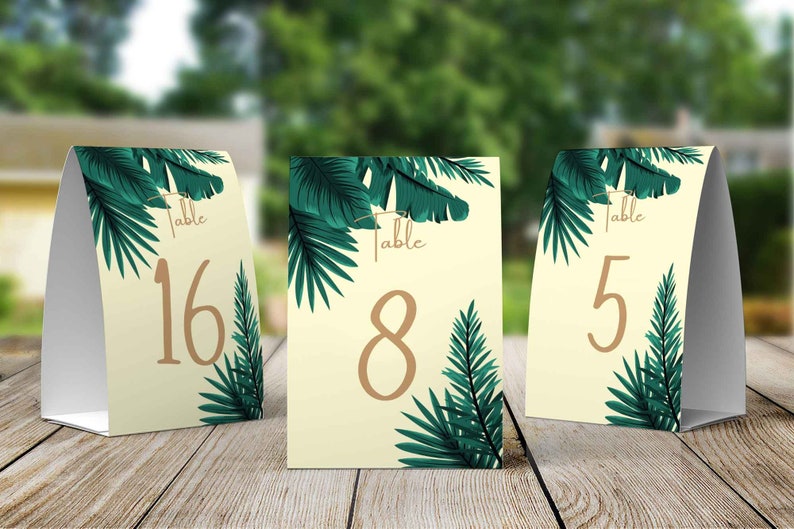 Table Number Printable Template 4x6 Folded Table Number Etsy