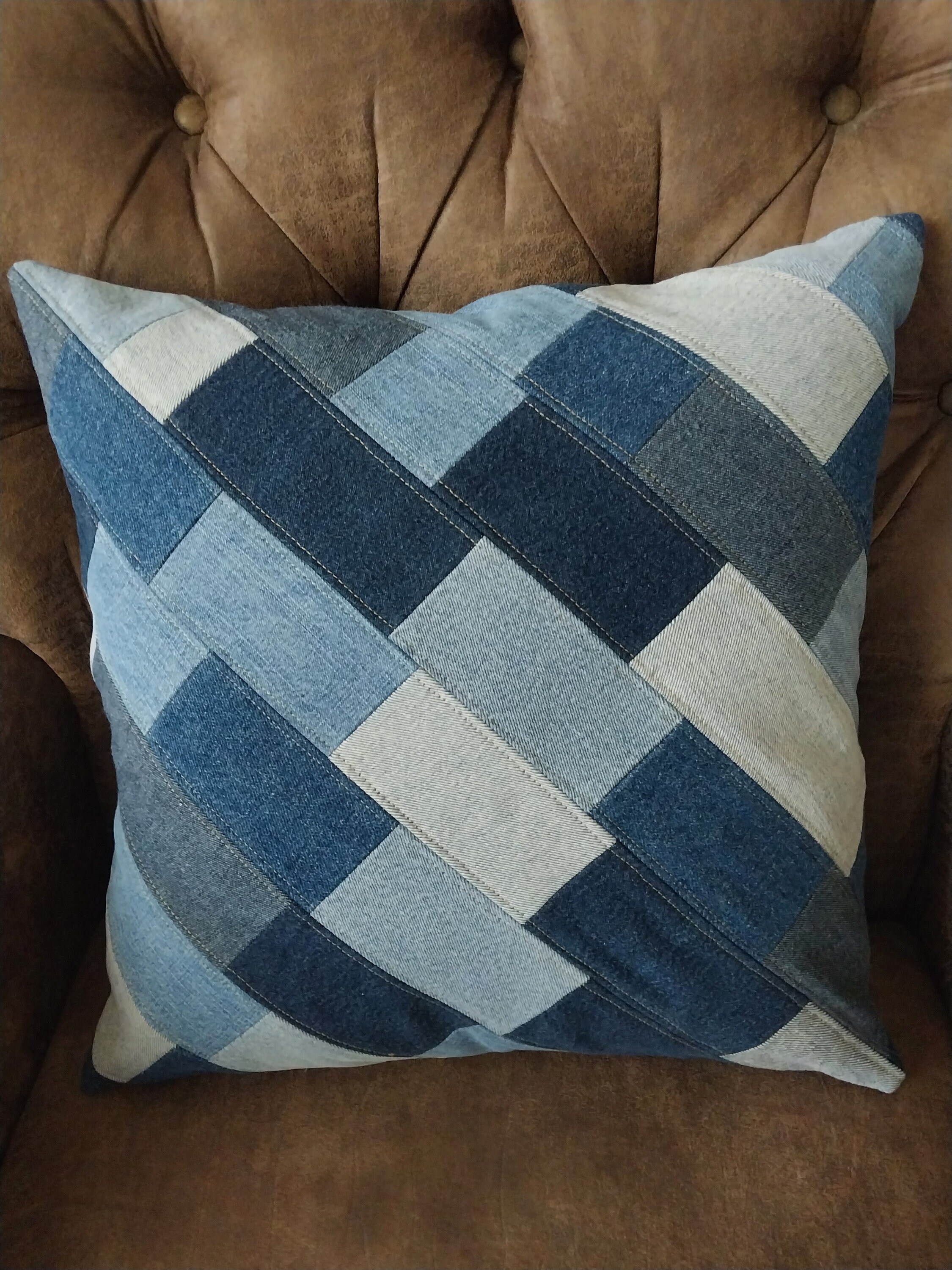 Denim Blue Jean Throw Pillow Cover/case Only Etsy