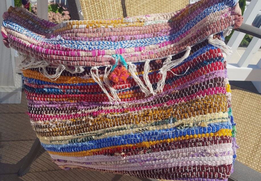 Rag rug bag colorful messenger bag large bohemian tote | Etsy