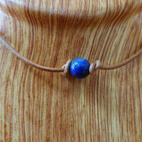 Lapis choker, lapis lazuli necklace, healing stone necklace, minimalist necklace, under 20 gift, teen jewelry trends, single stone choker