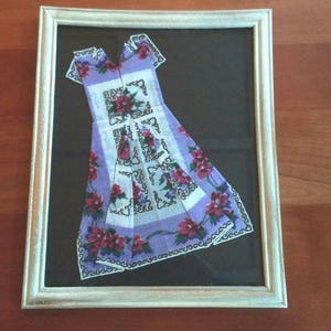 Andenken-Kunst, Taschentuch, Origami-Wand-Kunst, Taschentuch Kleid, Kleid-Wand-Kunst, Ihre ältere Geschenke, umfunktionierten Wand-Dekor, Schlafzimmer Dekor