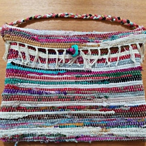 Rag Rug Bag, Woven Bag, Upcycled Recycled Repurposed, Chindi Bag ...