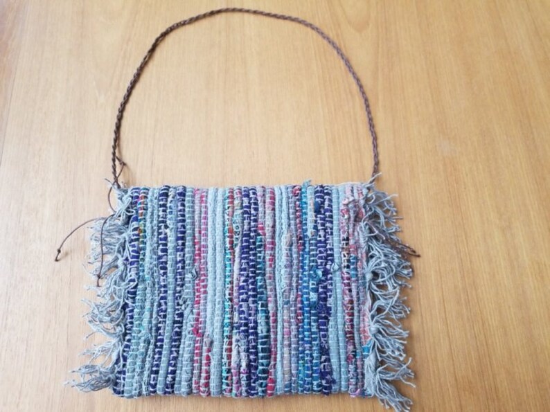 Rag Rug Purse Small Shoulder Bag Flap Bag Small Boho Bag Etsy