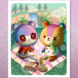 Teddy Bear and Pastel Colored Bear Print | Cute Bears Print | Wall Decor | Home Decor