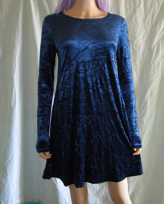 Contempo Casuals Vintage 90s NOS XS Blue Crushed … - image 5