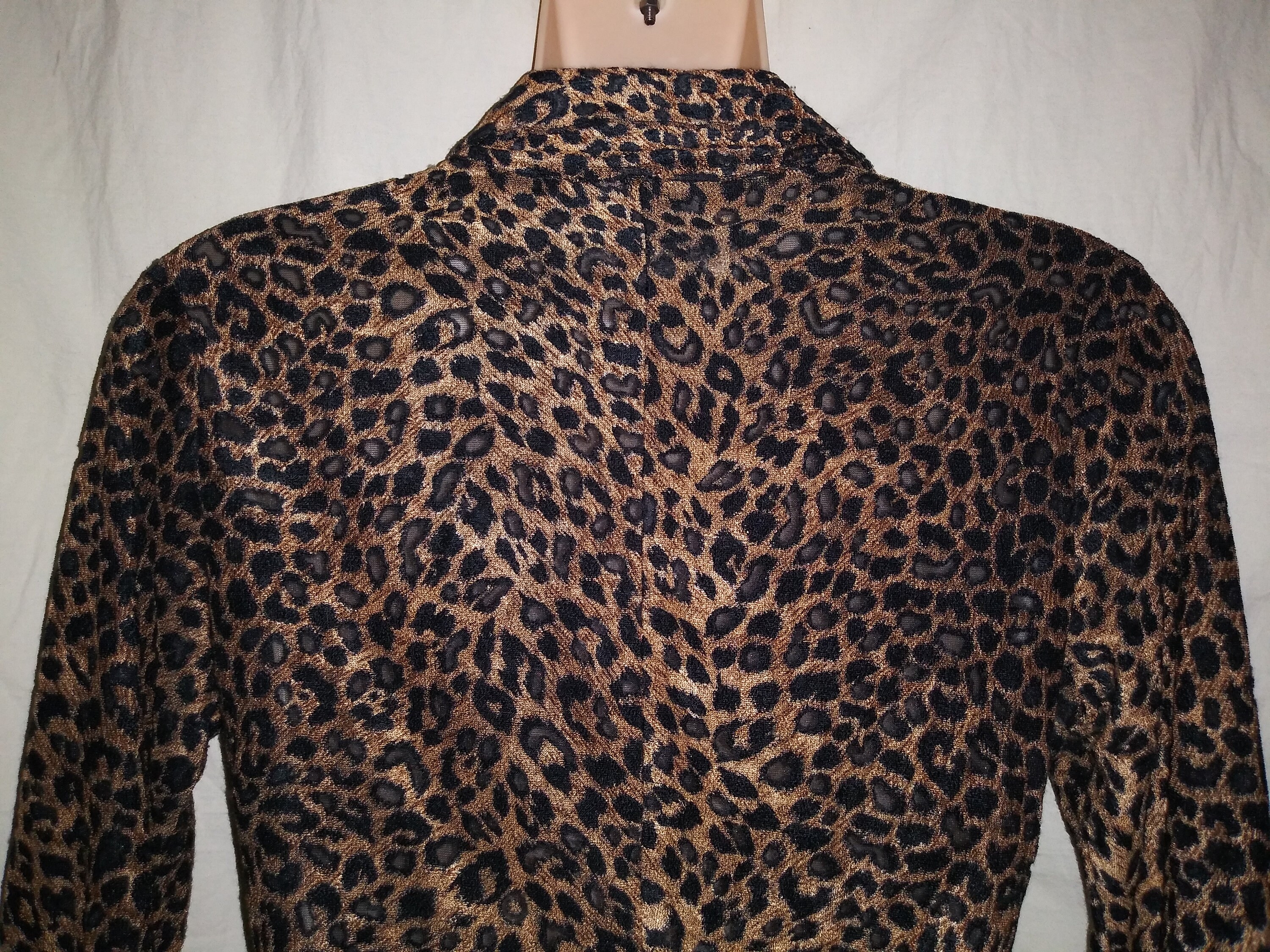 Vintage 90's S Leopard Cheetah Animal Print Burnout Fitted | Etsy