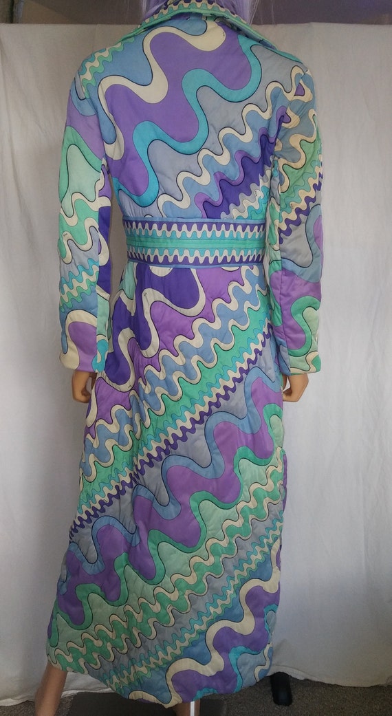 Emilio Pucci Quilted Robe SZ M/L Jacket Tunic Top for Formfit vintage  1960s/70s