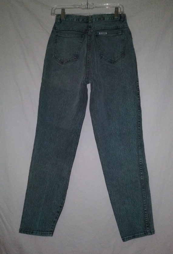 green acid wash jeans