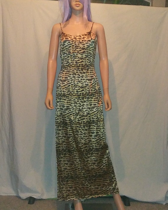 JESSICA McClintock Gunne Sax Vintage USA 7 8 Leopa