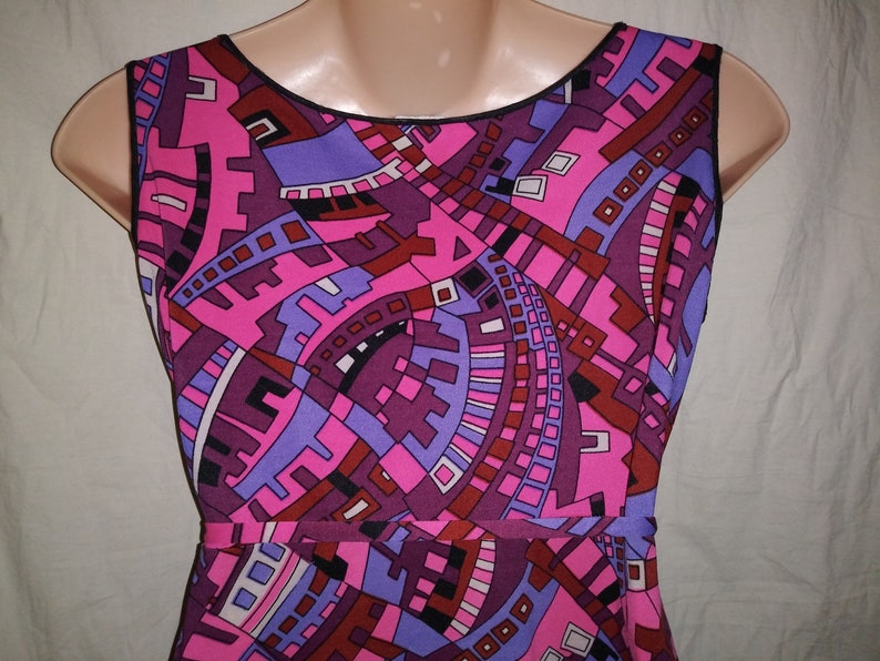 Vintage 60s 70s M Vibrant Mod Psychedelic Groovy Purple Pink - Etsy