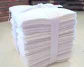 200 Pure White Moda Bella Solid precut mini charm pack 2.5 quot squares quilt fabric
