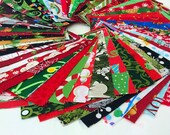 Christmas Fabric Charm Pack Lot - 100 Cotton Quilting Fabric 100 5 quot SQUARES