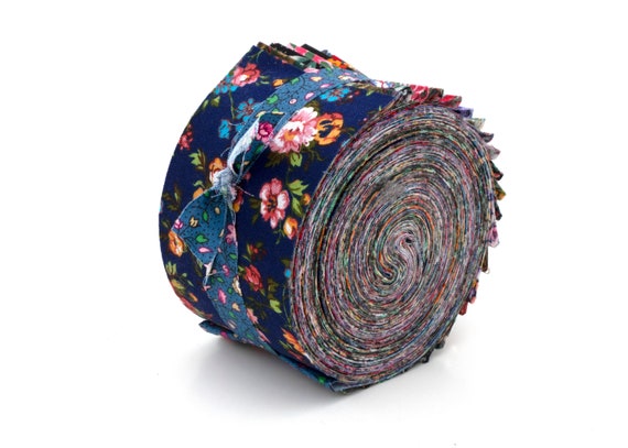 New Vintage Floral Shabby Chic jelly roll cotton fabric quilt strips 2.5  inch