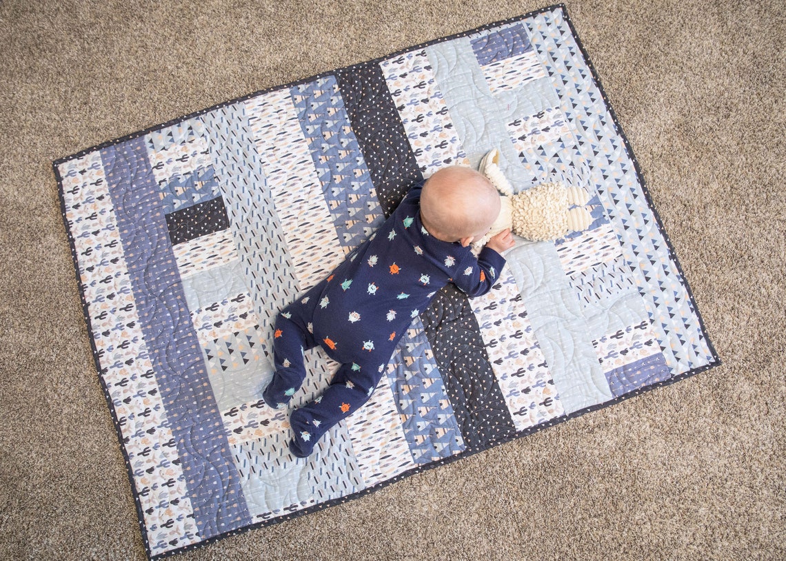Boy Baby Quilt Pattern PDF Download Easy Quilt Pattern for Etsy