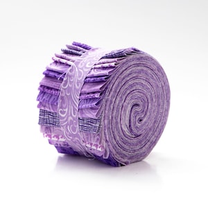 It's All Purple Jelly Roll 2.5 inch pre-cut 100% cotton fabric quilting strips - 18 strips