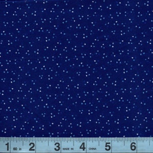 Quilt Fabric BY THE YARD Sale Bargain Clearance Tiny blue and white triangles on a beautiful blue Background 100% cotton quilting fabric