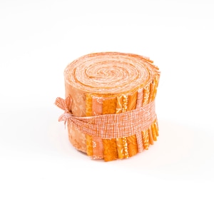 It&#39;s All Orange Jelly Roll 2.5 inch pre-cut 100% cotton fabric quilting strips - 18 strips