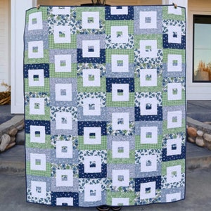 Weekend Vibes quilt Featuring Lakeview Lane fabric  Quilt Kit Fabric Pattern and Binding  Included ALL PRE CUT 60 X 70