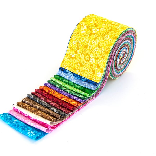 2.5 inch Confetti Sprinkles Jelly Roll 100% cotton fabric quilting strips 17 pieces