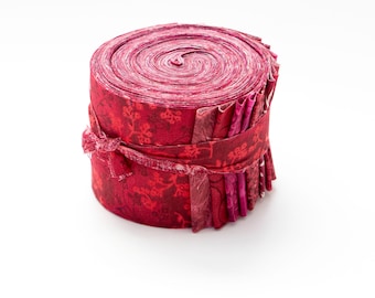 It's All Red Jelly Roll 2.5 inch pre-cut 100% cotton fabric quilting strips - 18 strips