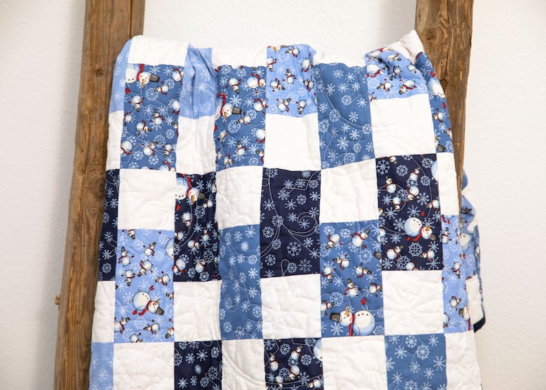 Brick Snowman Quilt Kit Fabric Pattern and Binding and Backing - Etsy