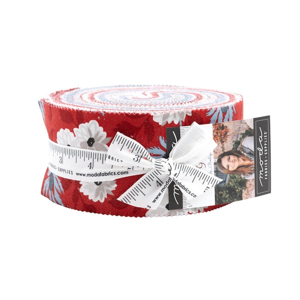 Old Glory Jelly Roll® 5200JR Moda Precuts  Quilt fabric strips By Lella Boutique  Patriotic Fabric