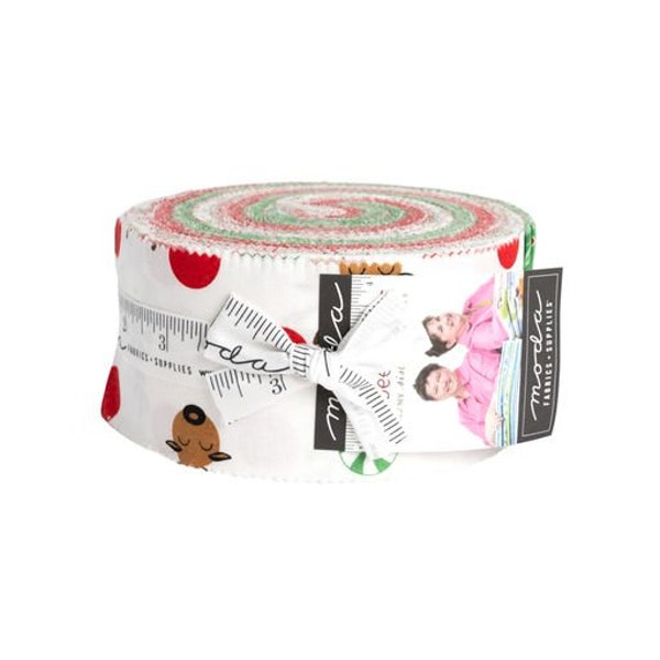 Reindeer Games Jelly Roll® 22440JR Moda Precuts  Moda 100% cotton fabric quilt strips by Moda Christmas Me and My Sister