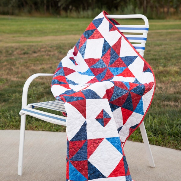 Red White Blue Quilt Etsy