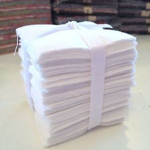 200 piece  Pure White Solid precut mini charm pack 2.5" squares quilt fabric