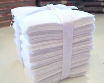 200 piece  Pure White Solid precut mini charm pack 2.5" squares quilt fabric