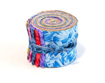 2.5 inch Artista Jelly Roll 100% cotton fabric quilting strips 17 pieces