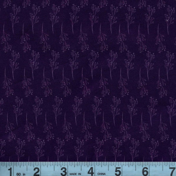 Quilt Fabric BY THE YARD Sale Bargain Clearance Purple Fields of Flowers Background 100% cotton quilting fabric