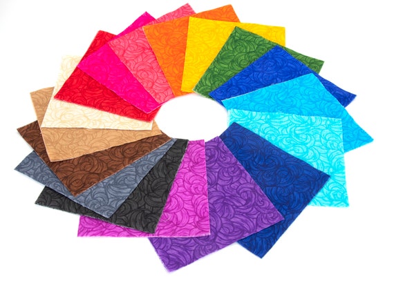 102 Fleur De LIs Bright pre cut charm pack 5 squares 100% cotton fabric  quilt pre cut quilt squares