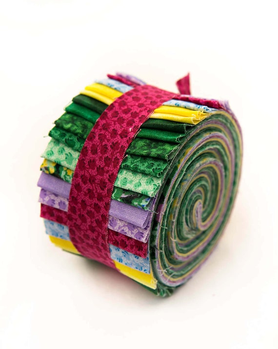 2.5 inch Painted Garden jelly roll cotton fabric quilt strips