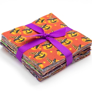 102 pieces HALLOWEEN 1 Pre cut charm pack 5 inch squares quilt 100 % cotton quilt fabric