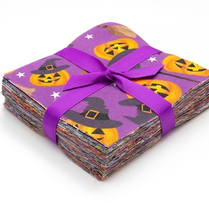 102 pieces HALLOWEEN 2  Pre cut charm pack 5 inch squares quilt 100 % cotton quilt fabric